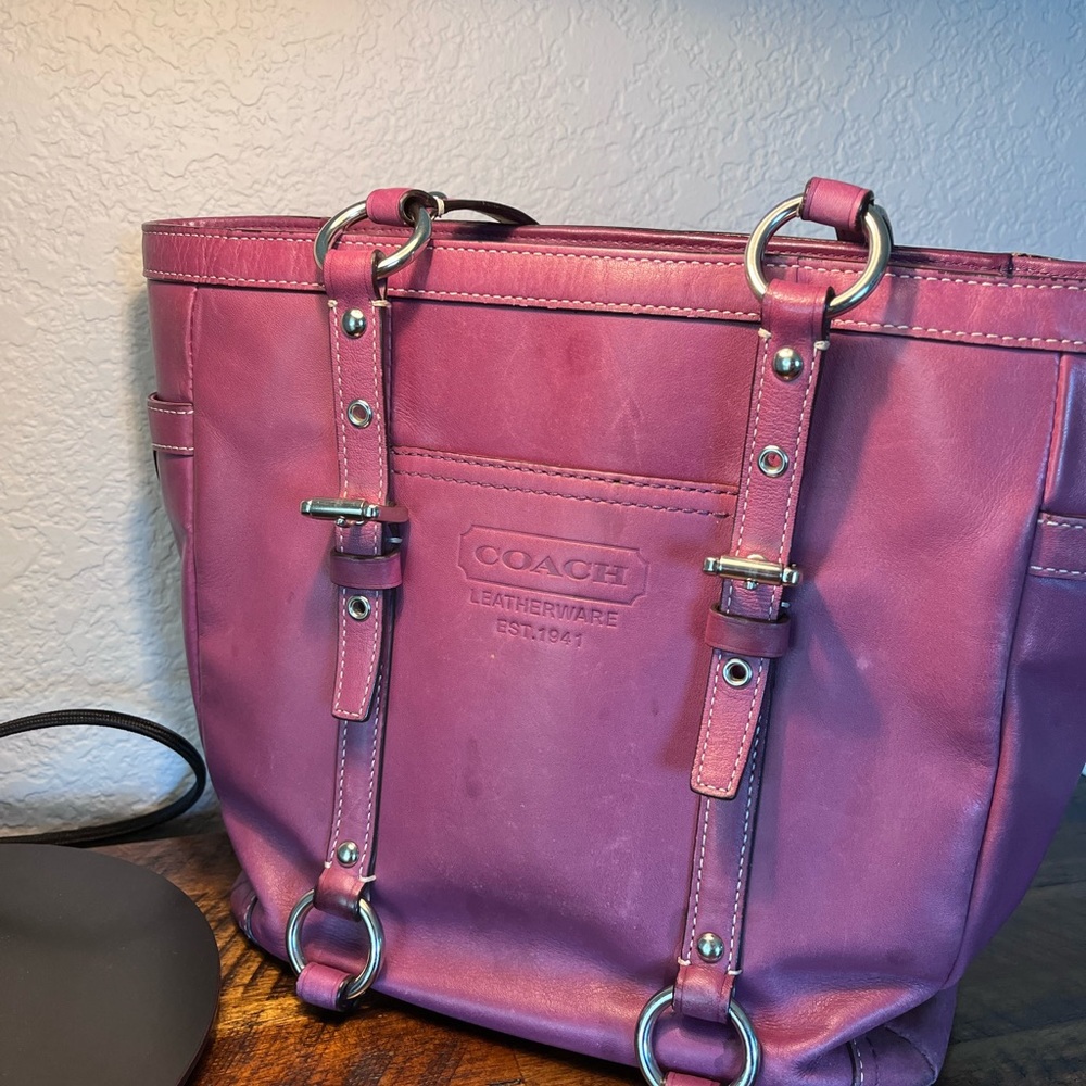 Coach leather handbag